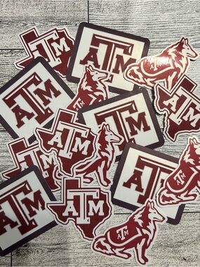 Texas A&M Maroon Logo Sticker Pack